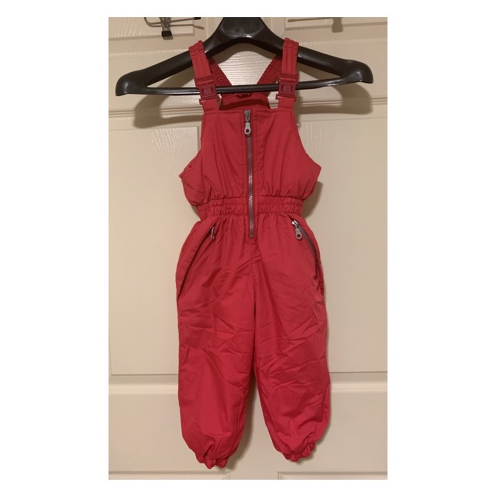Kids snow pink overalls